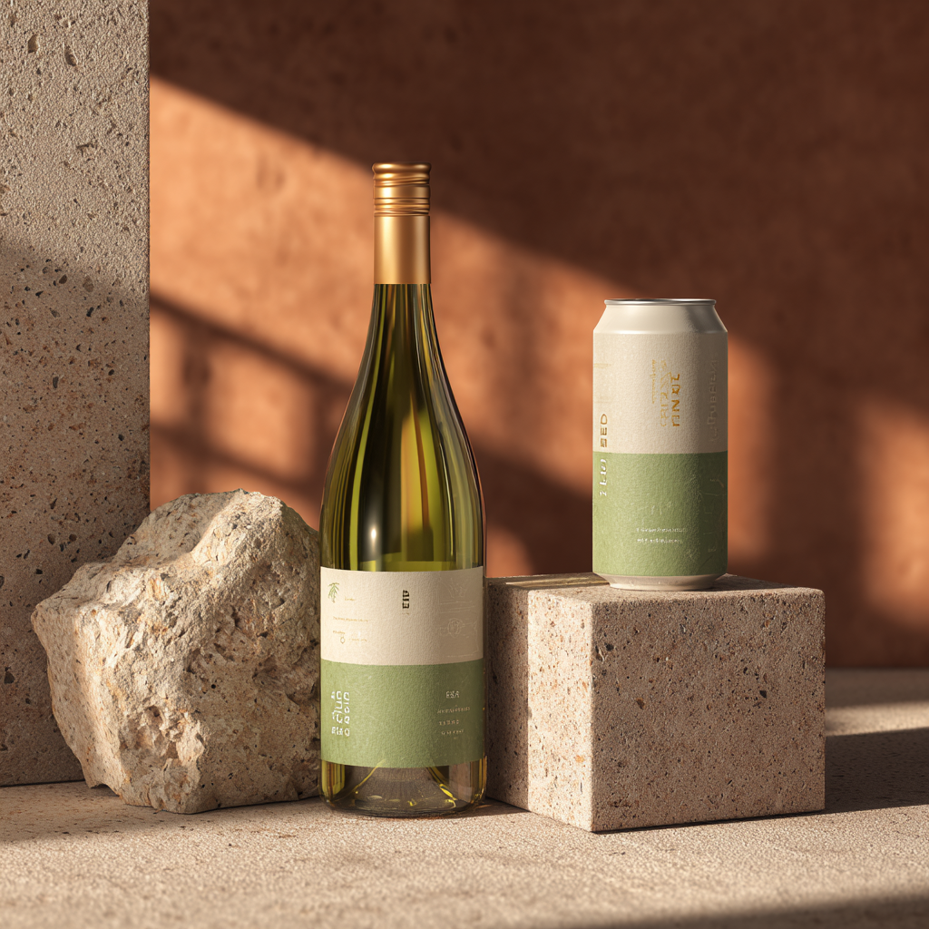 SipStory product range — RTD cans, wine bottles, and beer cans